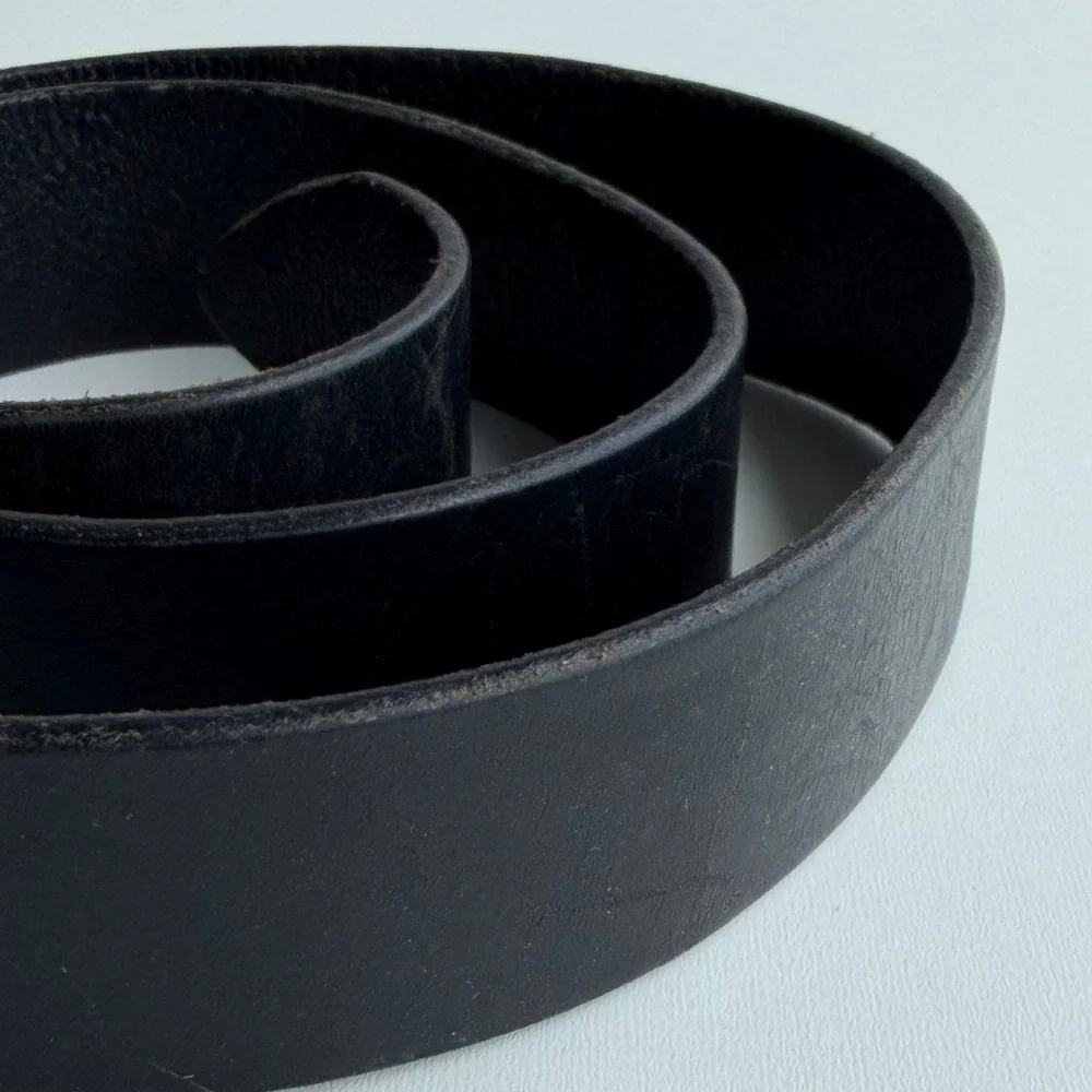 Gap Leather Belt Womens Small Black Classic Casual Square Buckle 1.5